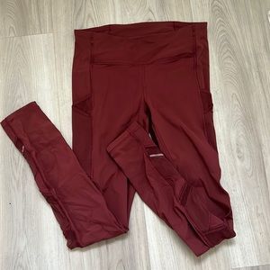Maroon Lululemon leggings